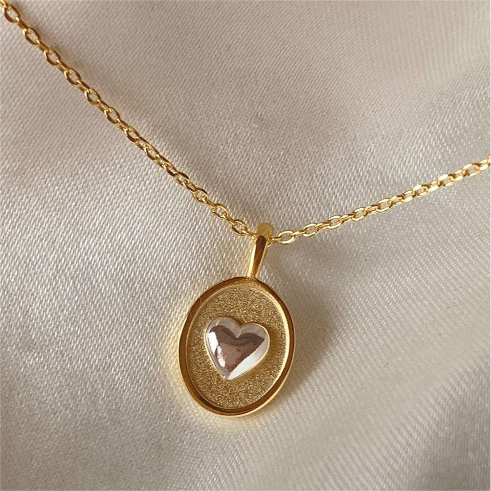 Dolores Retro Heart Necklace - image 1