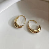Maude Retro Gold-Tone Crescent Moon Earrings