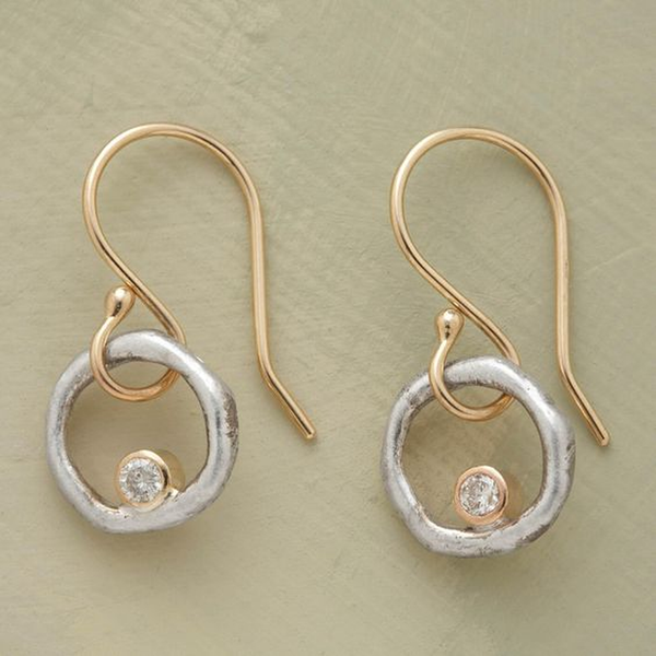 Beatrice Retro Sparkle Earrings | Two-Tone