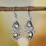 Olivia Retro Sparkle Earrings | Silver-Tone