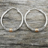 Etta Retro Engraved Pattern Earrings | Silver-Tone