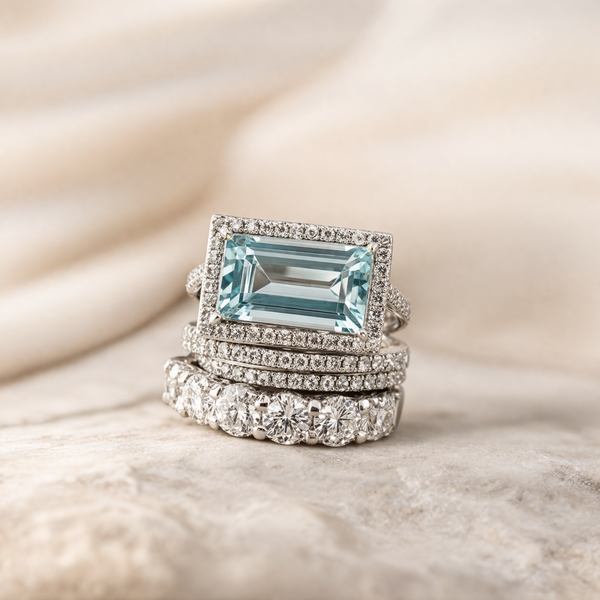 Iris Retro Turquoise-Color Ring Set | Silver-Tone