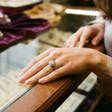 Rosalind Retro Sparkle Ring | Silver-Tone — image 2