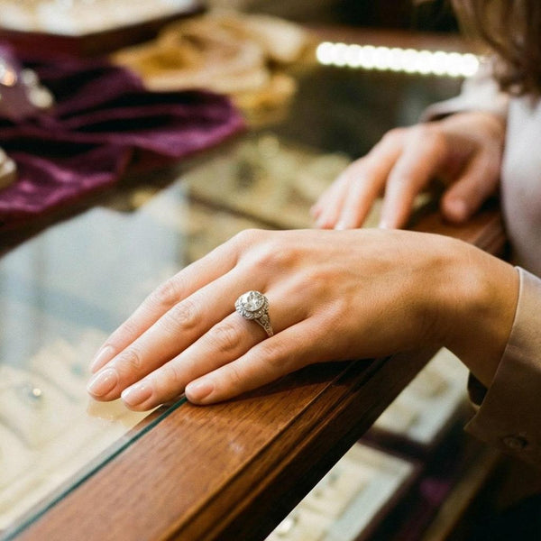 Rosalind Retro Sparkle Ring | Silver-Tone — image 2