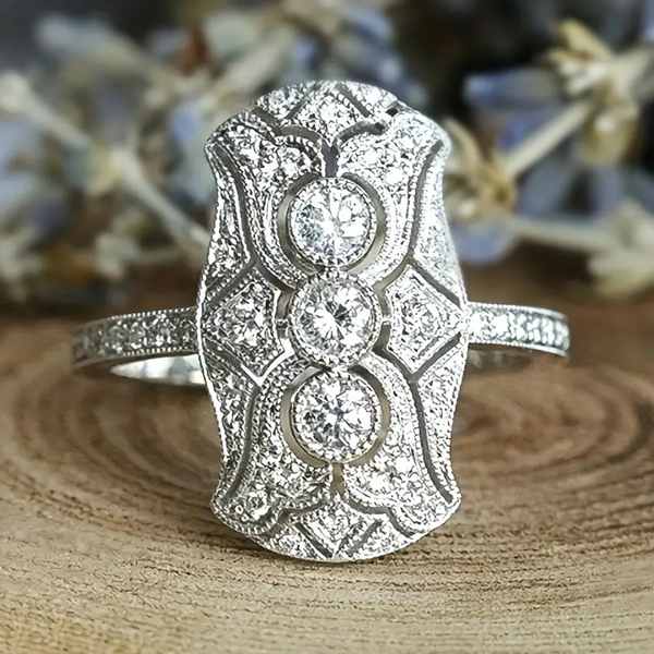 Augusta Retro Ring | Silver-Tone