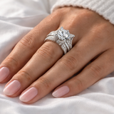 Katherine Retro Solitaire Ring with Detailed Shoulders - image 2