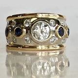 Clarissa Retro Sparkle Ring | Gold-Tone