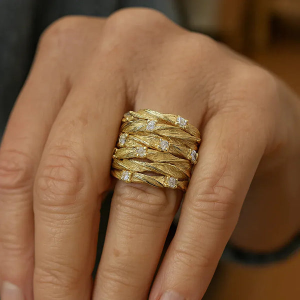 Peter Retro Layered Ring | Silver-Tone — image 2
