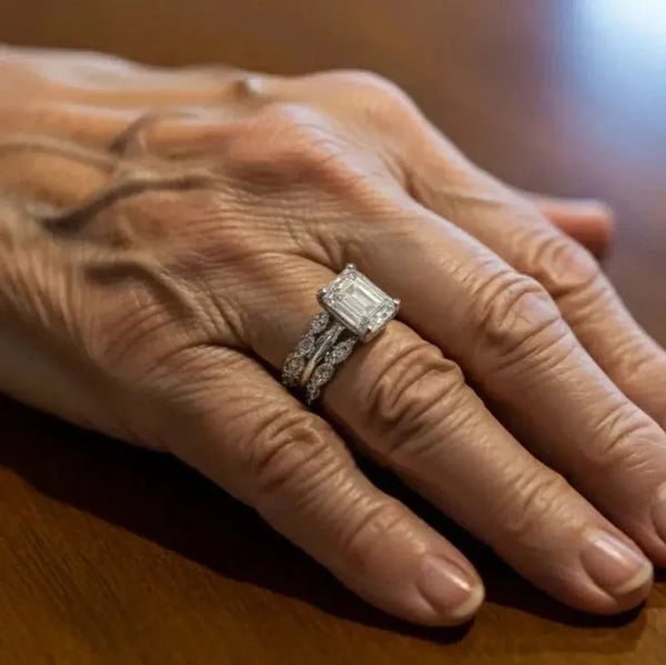 Sabrina Retro Sparkling-Row Ring | Silver-Tone — image 2
