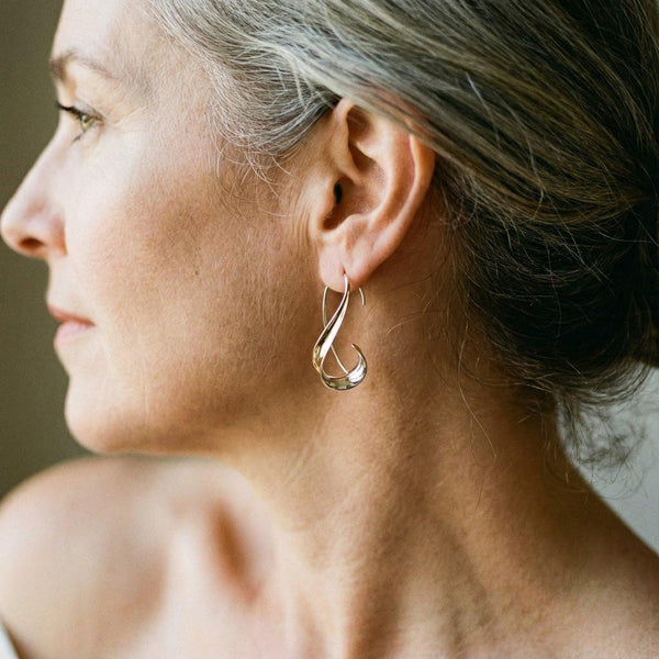 Victoria Twist Drop Earrings | Two-Tone — image 2