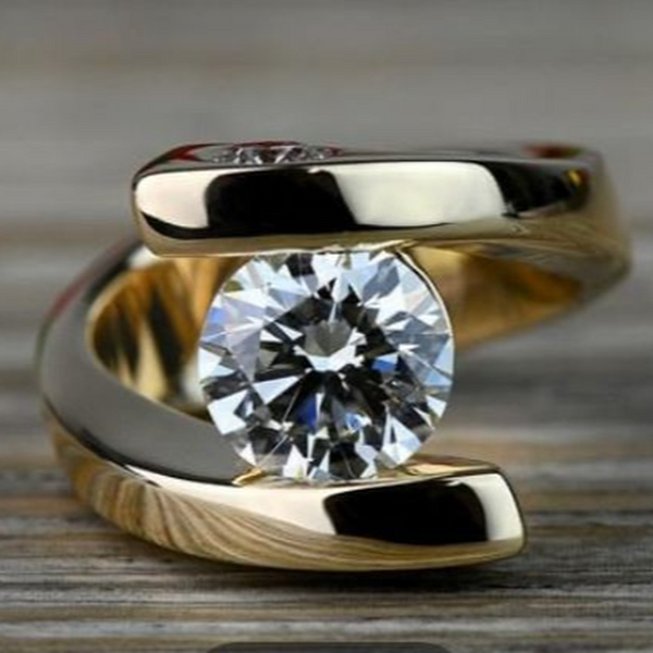 Honora Retro Spiral Sparkle Ring - image 1
