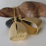 Daphne Retro Folded Drop Earrings | Gold-Tone
