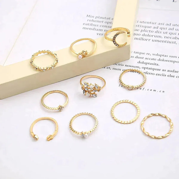 Willa 10-Piece Ring Set | Silver and Gold Tones - image 4
