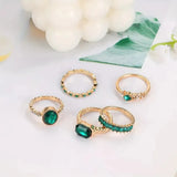 Gillian Emerald-Green Ring Set - image 2