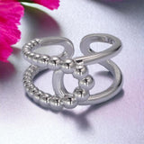 Monica Twisted Double Band Ring - image 2