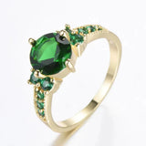 Jocelyn Green Ring | Gold-Tone — image 2