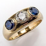 Sandra Blue Accent and Sparkle Ring - image 1