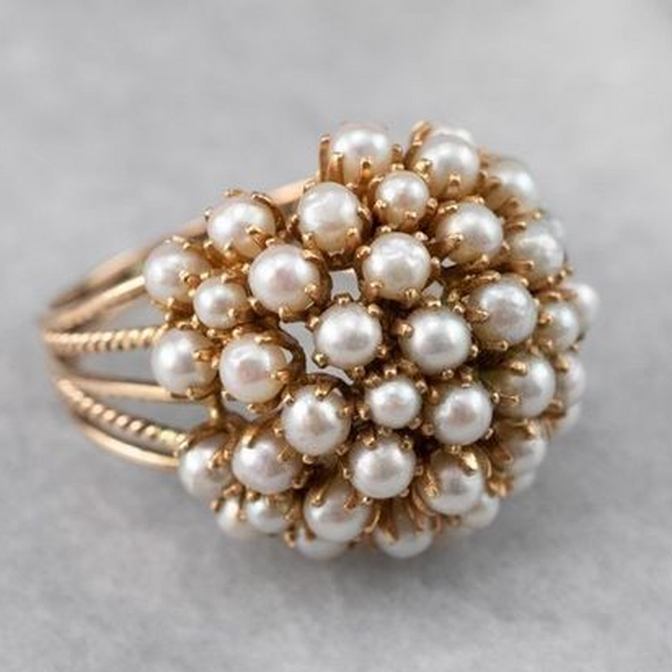 Penelope Pearl-Look Ring - image 1