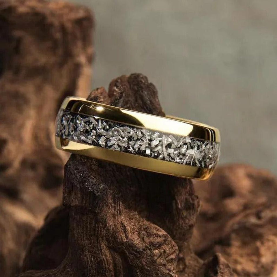 Claire Ring with Gold-Tone Inlays