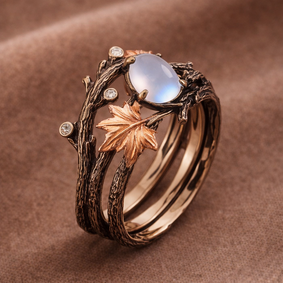 Nina Moonstone-Look Ring - image 1