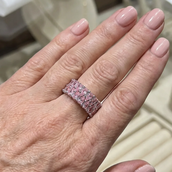 Martha Rose Eternity Ring | Silver-Tone — image 2