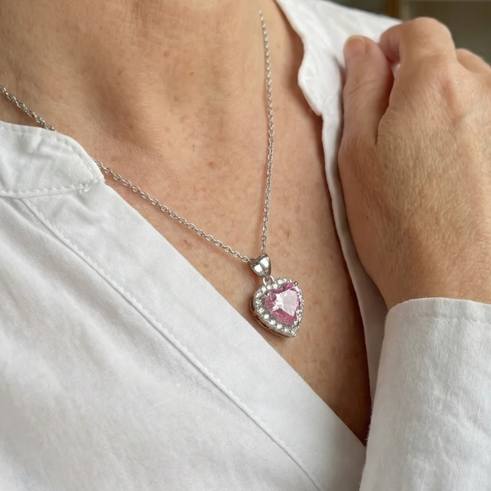 Lena Rose Heart Necklace | Silver-Tone — image 2