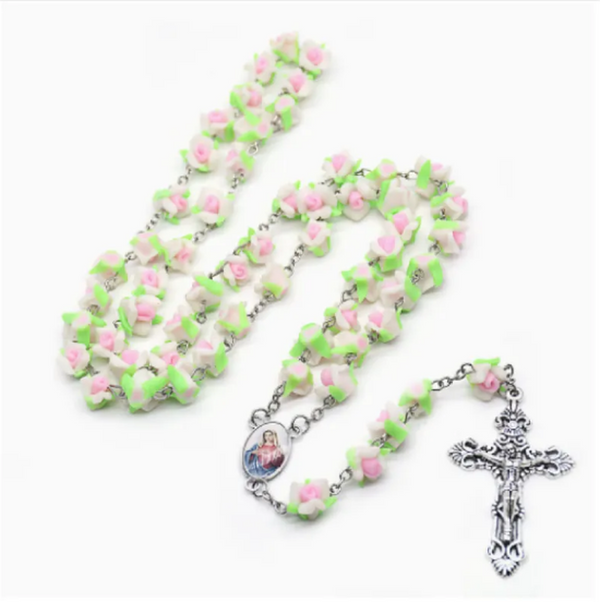 Evelyn Rosary-Style Wheel Charm Necklace - image 5