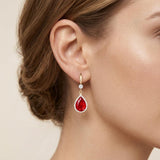 Priscilla Red Drop Earrings - image 2