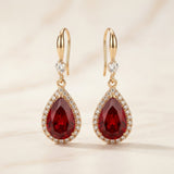 Priscilla Red Drop Earrings - image 1