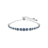 Cora Round-Cut Blue Tennis Bracelet | Silver-Tone — image 2