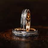 Hector Hammered Inlay Ring | Rose-Gold-Tone — image 2