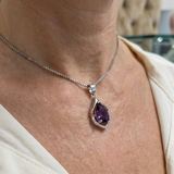 Laura Crescent Drop Necklace | Silver-Tone — image 2