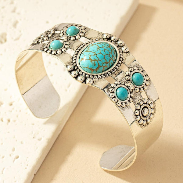 Annabel Turquoise-Color Bangle | Silver-Tone — image 2