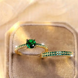 Simone Green Duo Ring Set - image 3