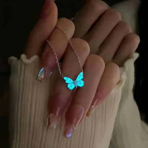 Phyllis Blue Butterfly Necklace or Bracelet