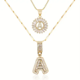Martha Initial Necklace Set — Gold-Tone — image 3
