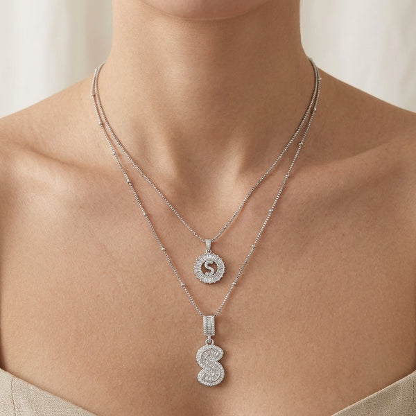 Martha Initial Necklace Set - image 1