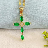 Vanessa Green Cross Necklace - image 2
