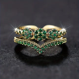 Renata Green Accent Ring - image 1