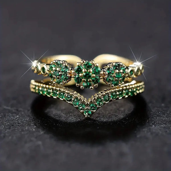 Renata Green Accent Ring - image 1