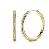 Valerie Pave-Look Earrings — Gold-Tone — image 2