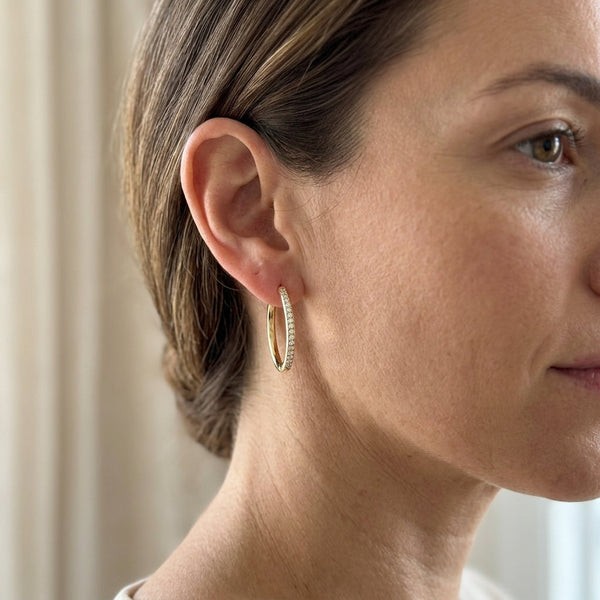Valerie Pave-Look Earrings - image 3