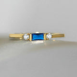 Rosalie Blue Center Stone Ring - image 1