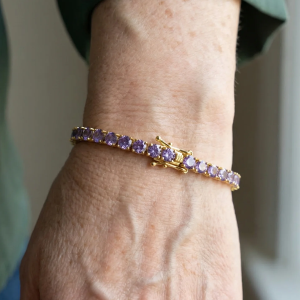 Julia Purple Tennis Bracelet - image 4