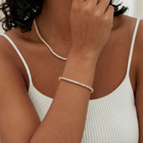 Alexandra Round Accent Tennis Bracelet | Gold-Tone — image 5