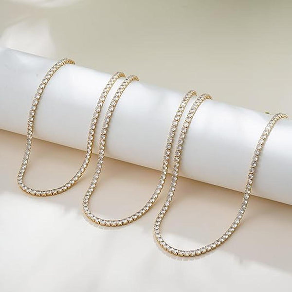 Audrey Tennis Necklace | Gold-Tone or Silver-Tone — image 7