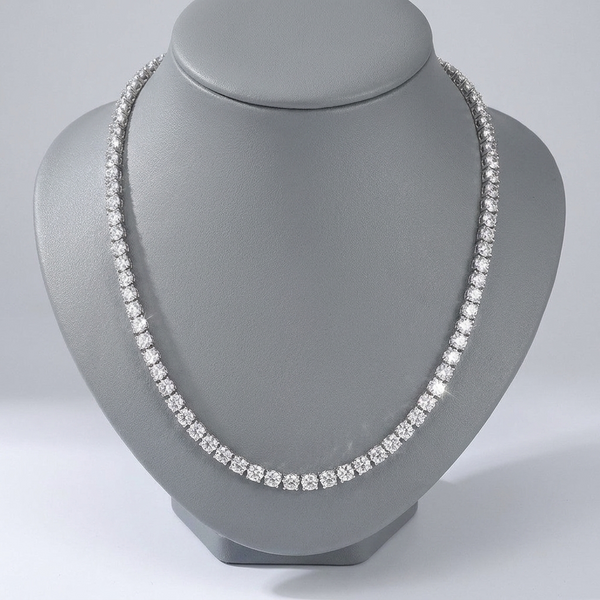 Audrey Tennis Necklace | Gold-Tone or Silver-Tone — image 8