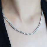 Audrey Tennis Necklace — Silver-Tone — image 9
