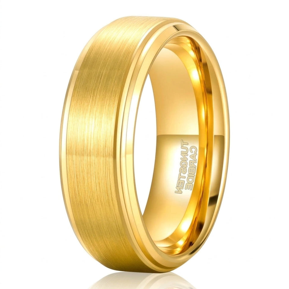 Bernard Brushed Band Ring | Gold-Tone