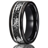 Nathan Black Hammered Inlay Ring — Silver-Tone — image 12